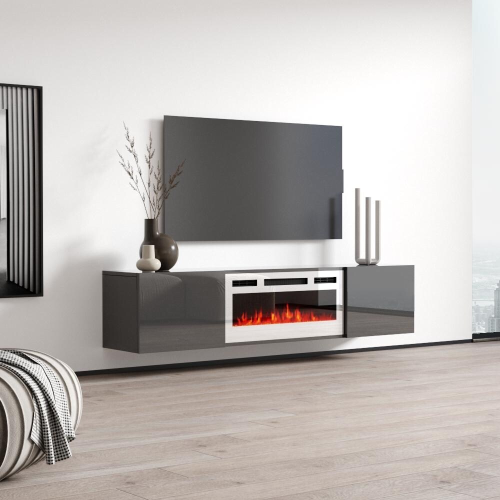 Cali WH EF Wall Mounted Electric Fireplace Modern 72\