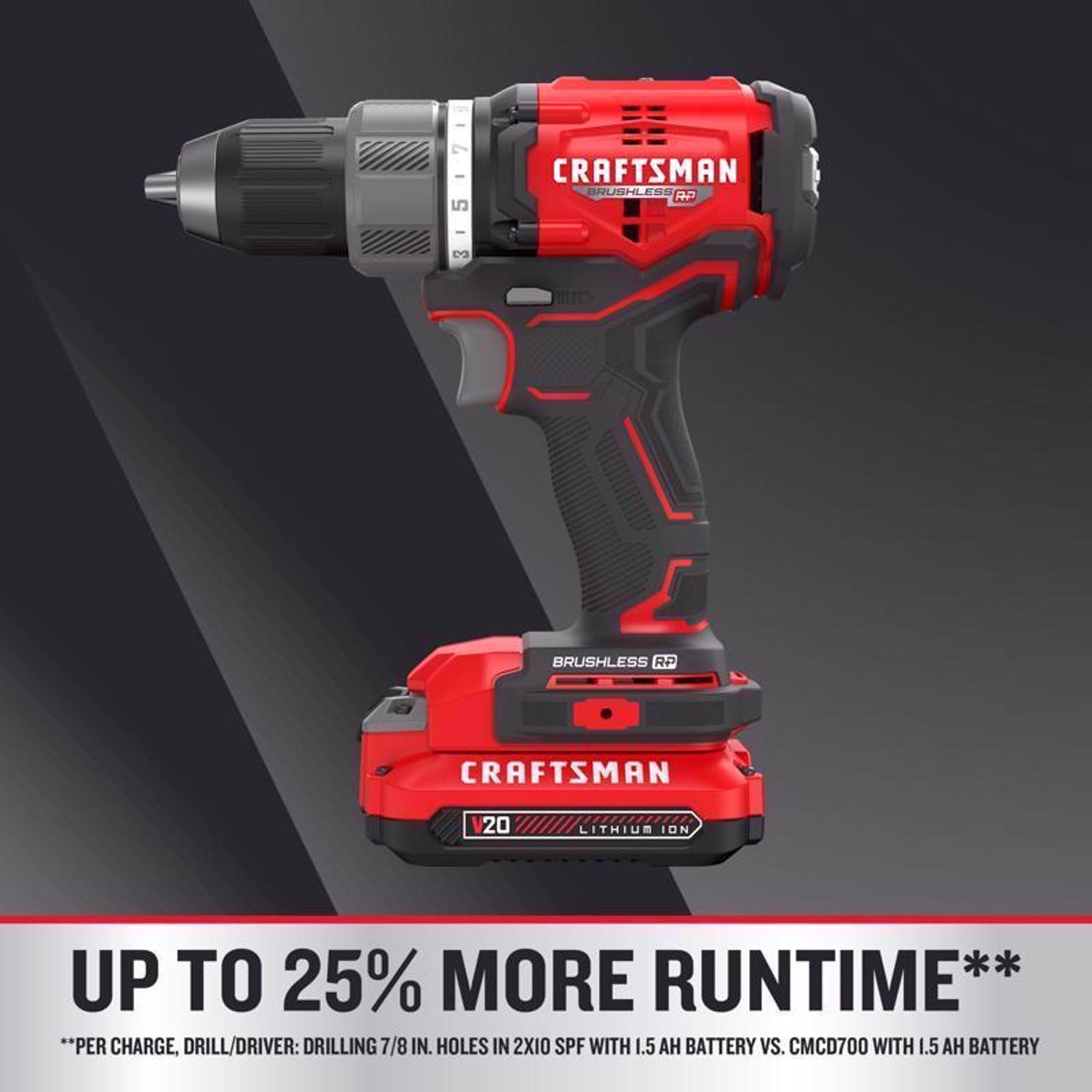 Craftsman V20 Cordless Brushless 2 Tool Combo Kit