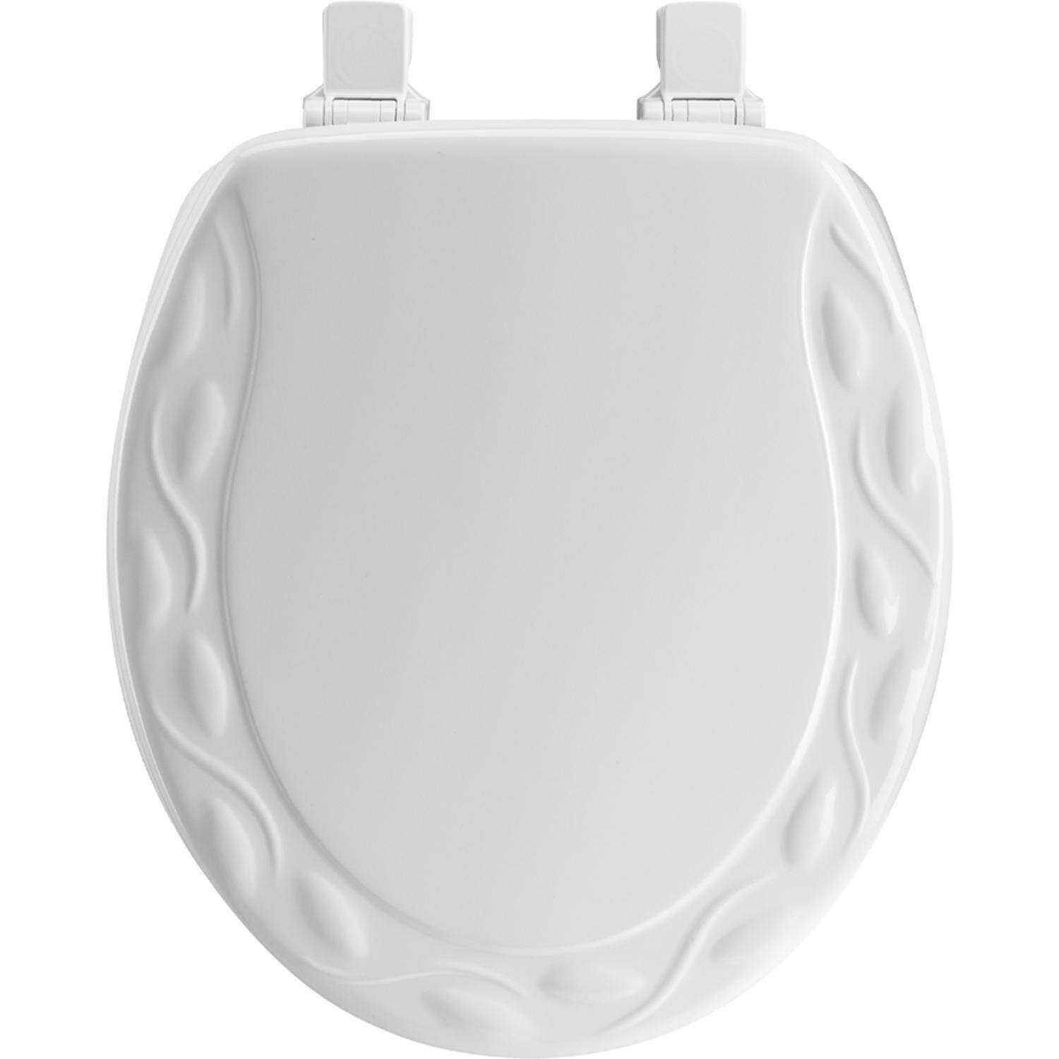 Mayfair by Bemis Ivy Round White Enameled Wood Toilet Seat