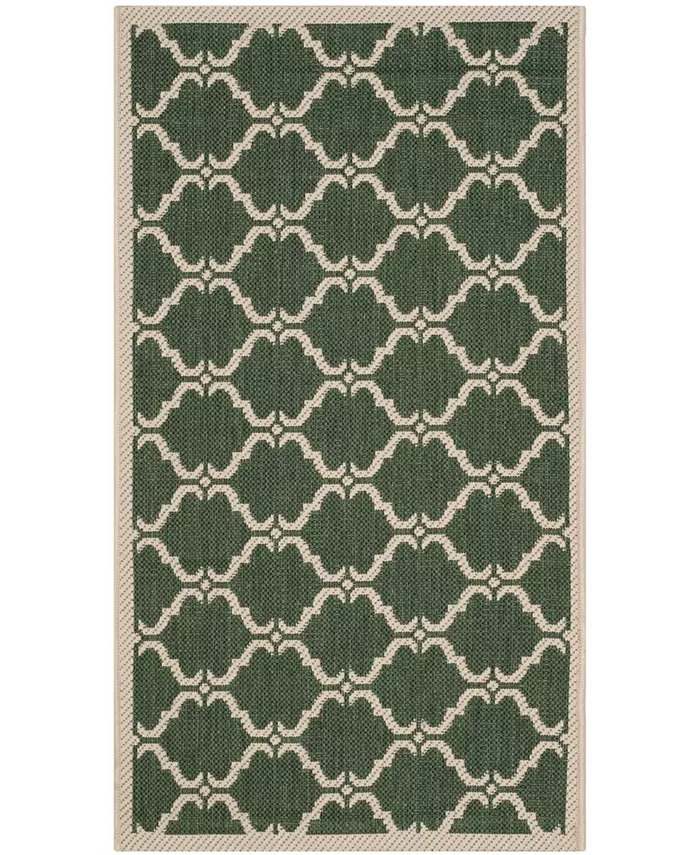 Safavieh Courtyard CY6009 Dark Green and Beige 2' x 3'7 Outdoor Area Rug