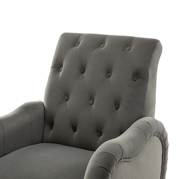 Calymne Modern Upholstered Armchair with Button-tufted Back by HULALA HOME