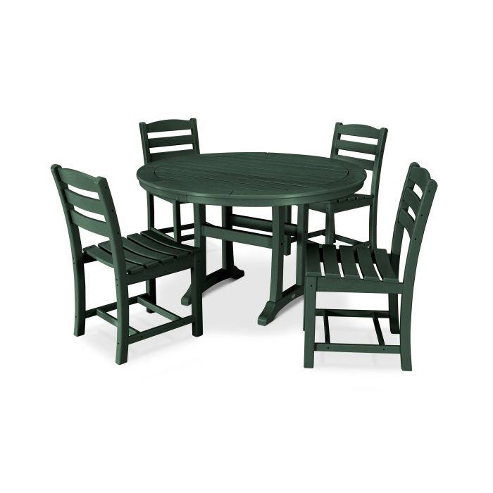 Polywood La Casa Café 5-Piece Side Chair Dining Set PWS302-1