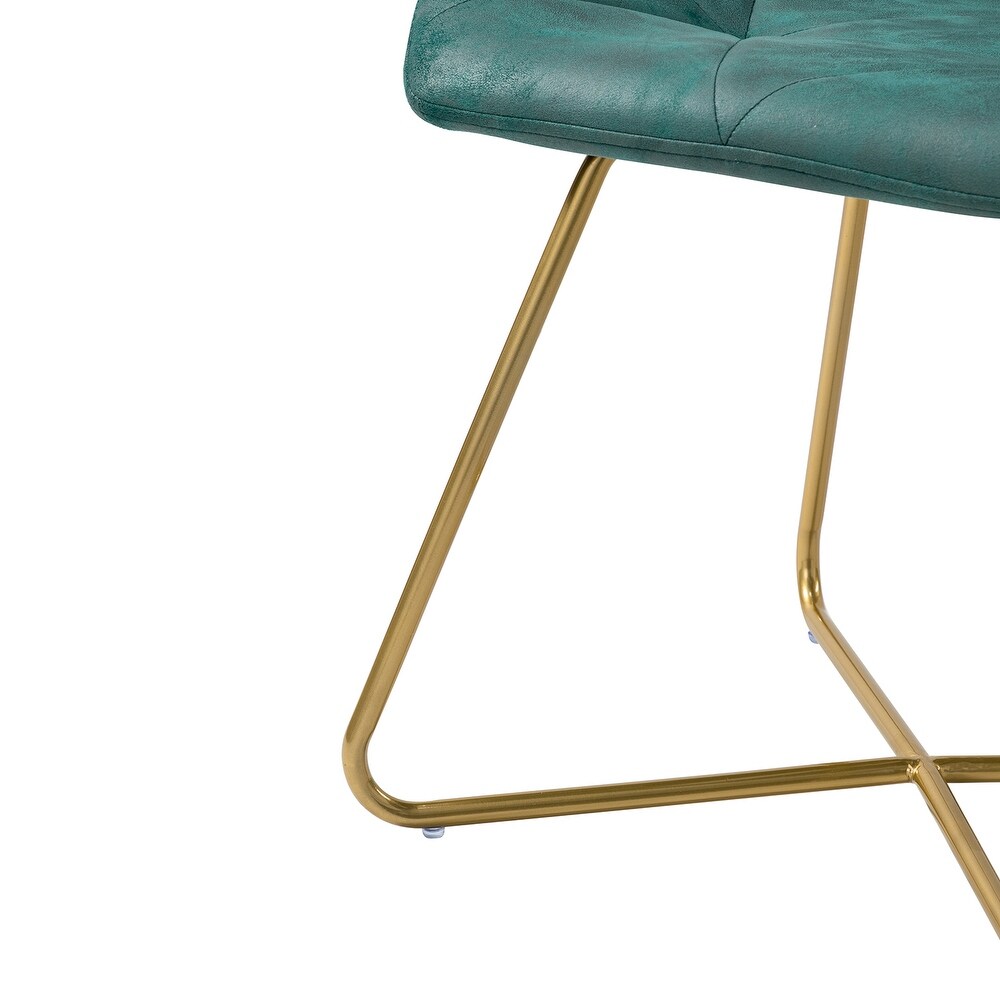 Rosa Accent Side Chair with X shaped Metal Base