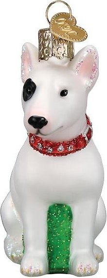 Old World Christmas Bull Terrier Glass Tree Ornament