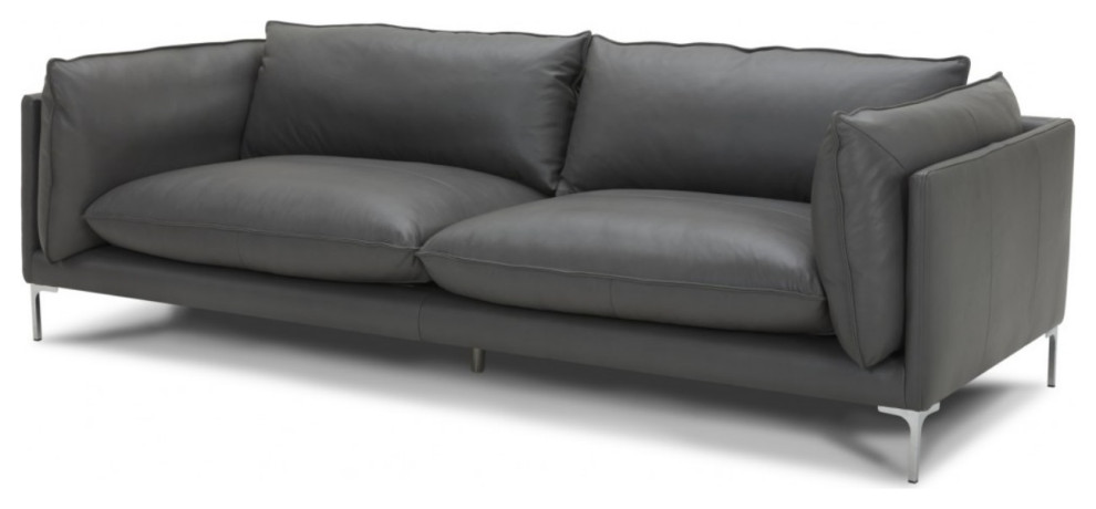 Divani Casa Harvest Modern Grey Full Leather Sofa Set   Midcentury   Living Room Furniture Sets   by Vig Furniture Inc.  Houzz