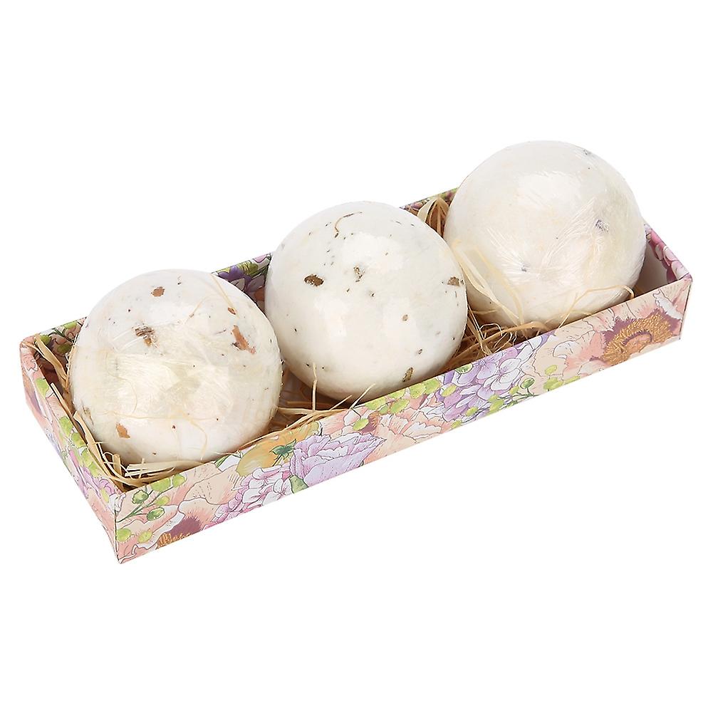 3pcs Essential Oil Bath Salt Bomb Ball Dried Flower Moisturizing Aromatherapy Bath Ball Set