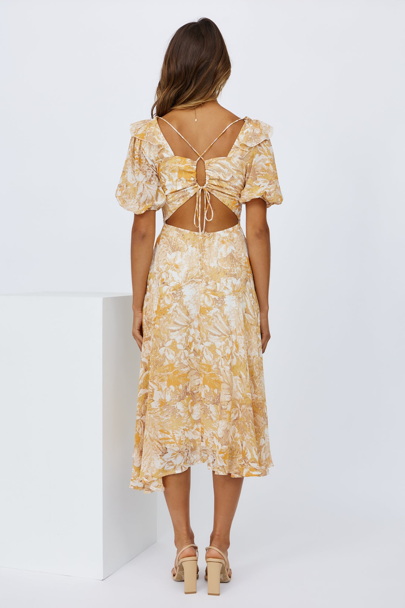 Julianne Midi Dress Yellow