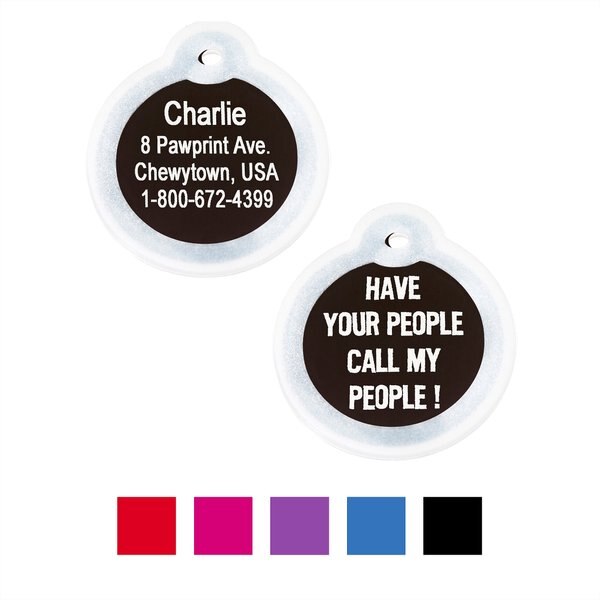 GoTags Anodized Aluminum Personalized Dog and Cat ID Tag with Silencer