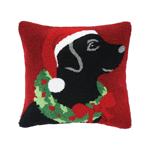 C amp f Home Lab amp Wreath Hooked Throw Pillow