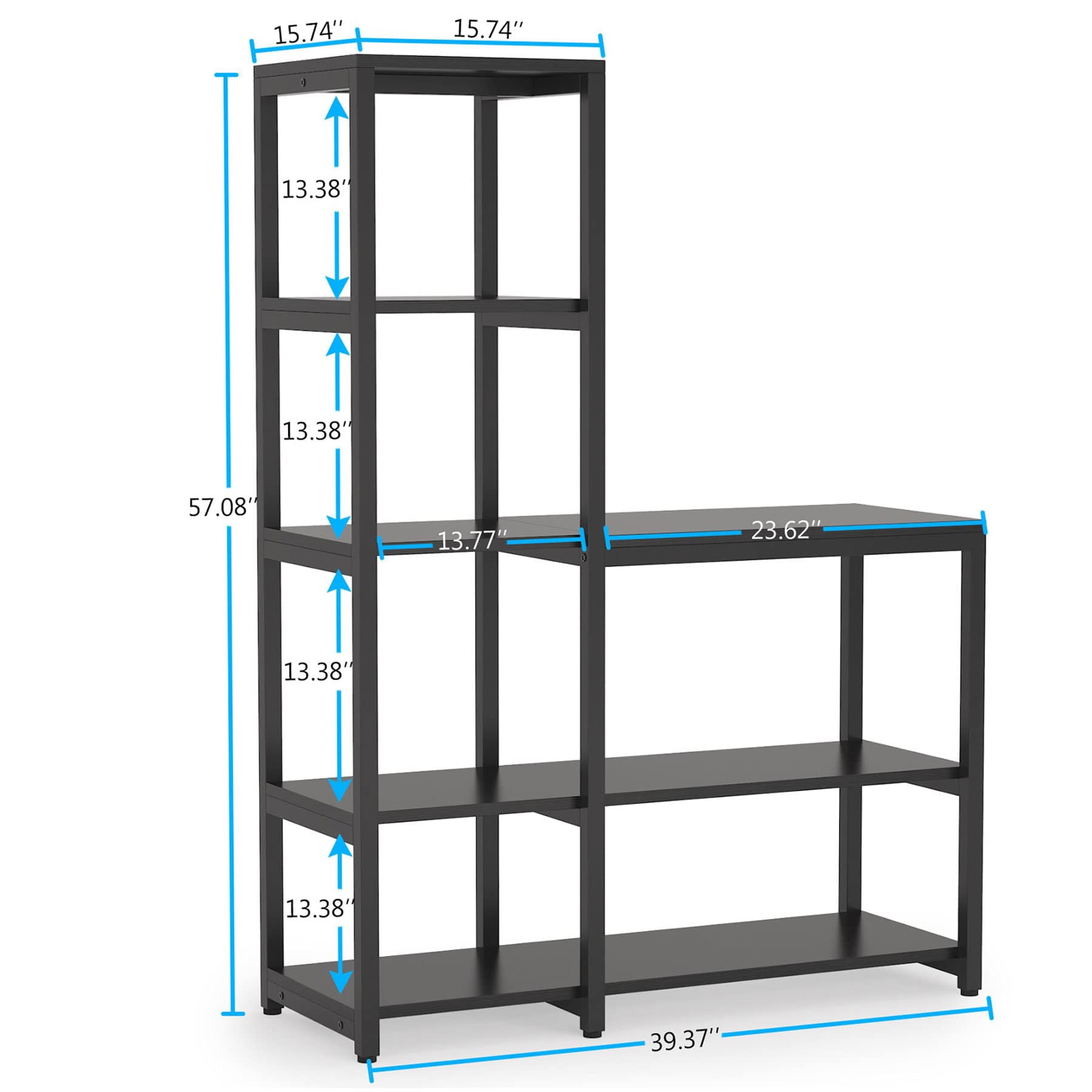 Tribesigns 5-Tier Kitchen Bakers Rack with Utility Storage Shelf， Freestanding Microwave Oven Stand Kitchen Spice Rack Shelf Organizer