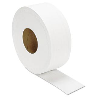 GEN 3.3 in. W x 1000 ft. L 2-Ply White JRT Jumbo Septic Safe Toilet Paper (12Carton) GENJRT1000