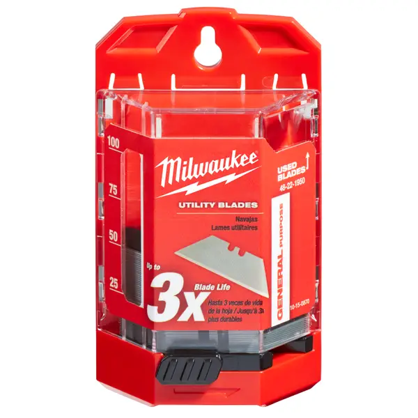 Milwaukee 48-22-1950 50-Piece General Purpose Utility Blades with Dispenser