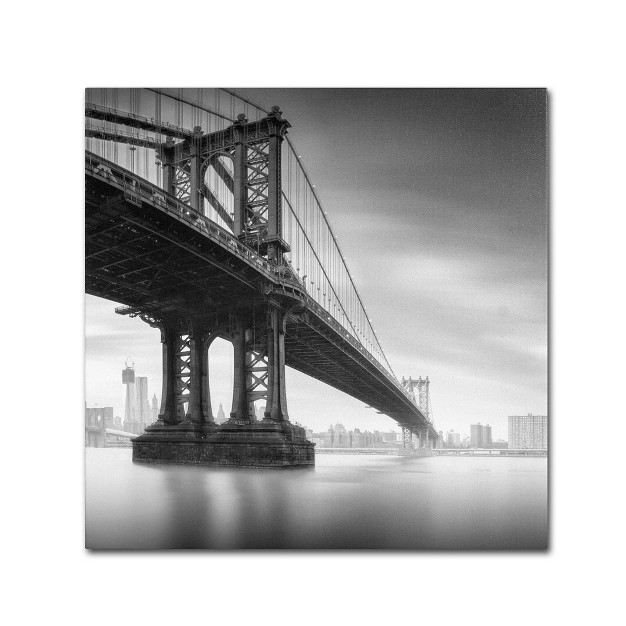 X 24 quot Manhattan Bridge I By Moises Levy Trademark Fine Art