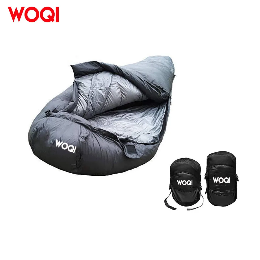 Woqi Outdoor Adult  Hollow Fiber Cotton Waterproof Sleeping Bag  Ultralight  Wear Resisting zip Sleeping Bag