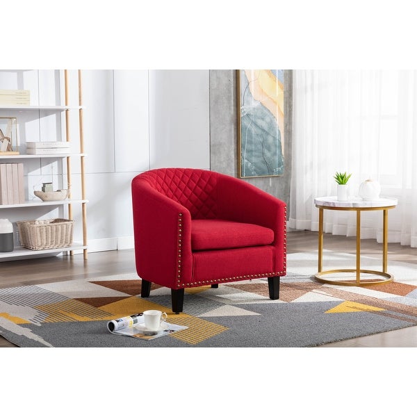 Barrel Accent Chair with Arms Club Chairs Side Chairs Upholstered Tub Chair for Living Room Bedroom