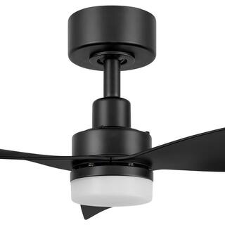 Hampton Bay Marlston 36 in. Integrated CCT LED IndoorOutdoor Ceiling Fan Matte Black with Matte Black Blades and Remote Control N375A-MBK