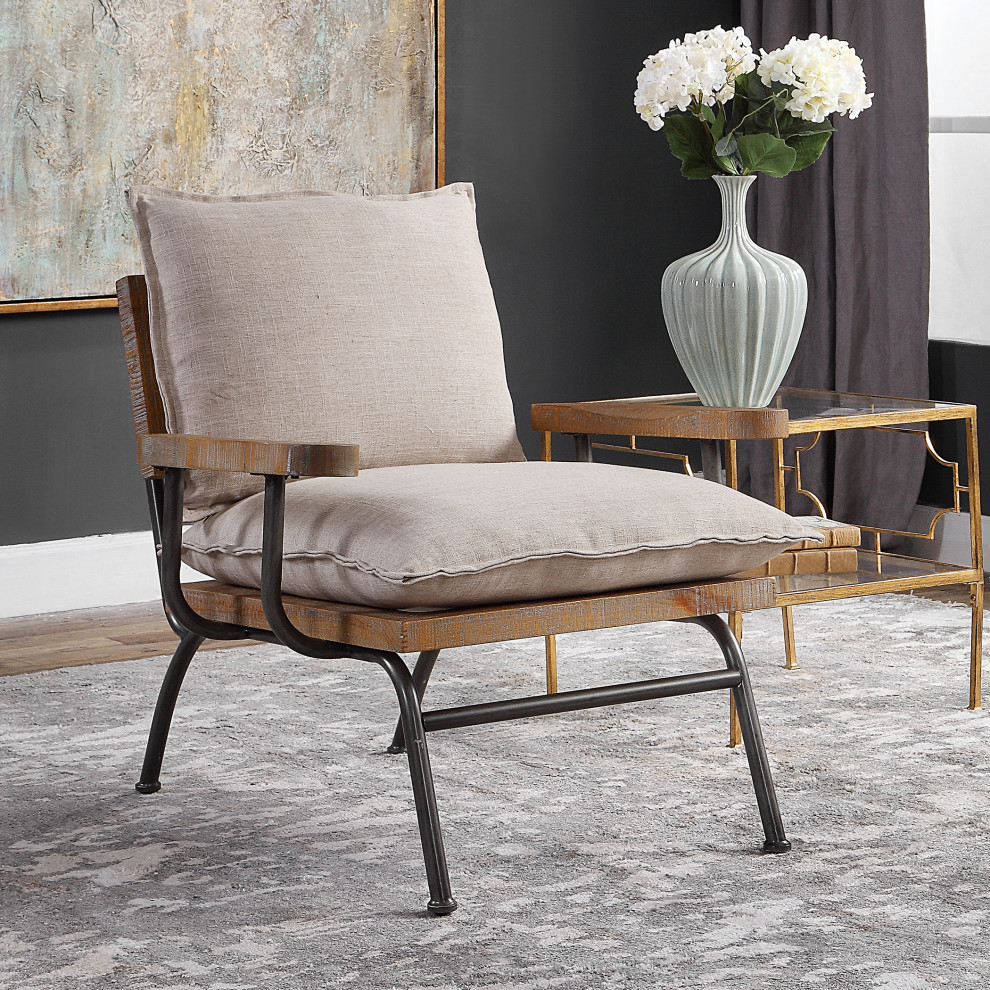 Uttermost Declan Industrial Accent Chair   Modern   Armchairs And Accent Chairs   by Zin Home  Houzz