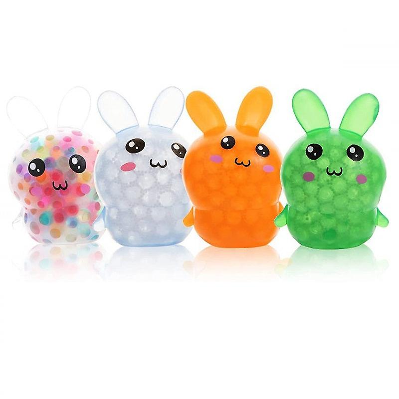 4 Pack Squishy Easter Bunny Stress Balls Toy Stress Relief