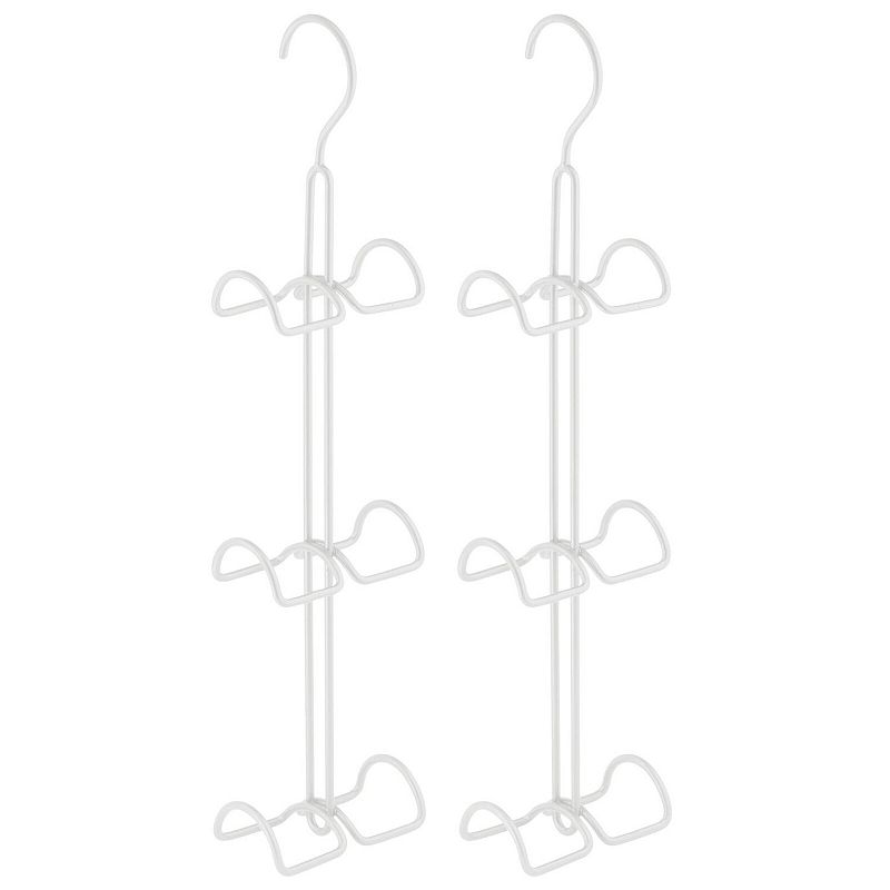 mDesign Metal Wire Over Closet Rod Hanging Handbag Organizer， 2 Pack