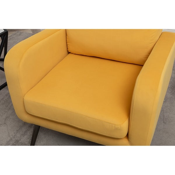 Modern Upholstered Accent Chair with Metal Legs