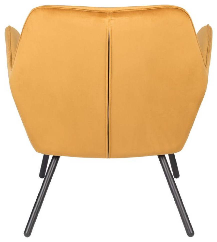 Gold Velvet Accent Chair  DF Bon   Midcentury   Armchairs And Accent Chairs   by Luxury Furnitures  Houzz