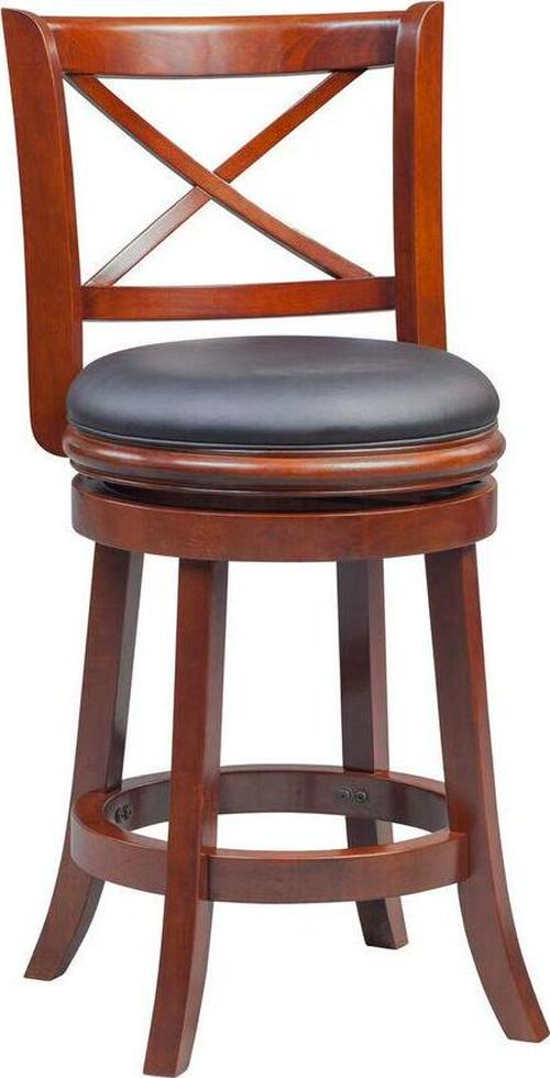 Boraam Georgia 24 Swivel Counter Stool， Light Cherry