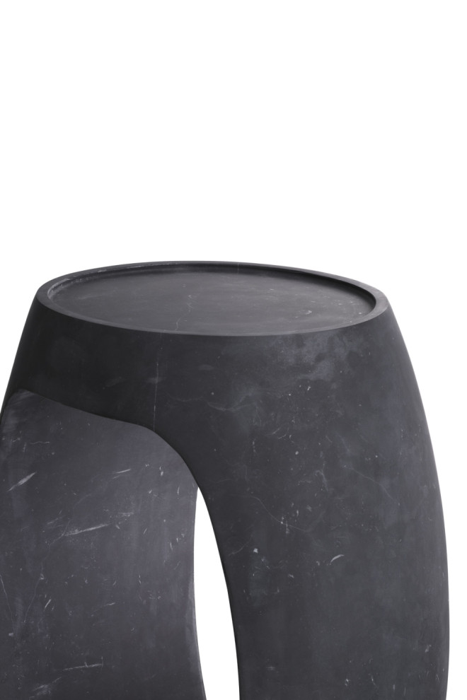 Black Marble Round Side Table  Eichholtz Clipper High   Transitional   Side Tables And End Tables   by Oroa   Distinctive Furniture  Houzz