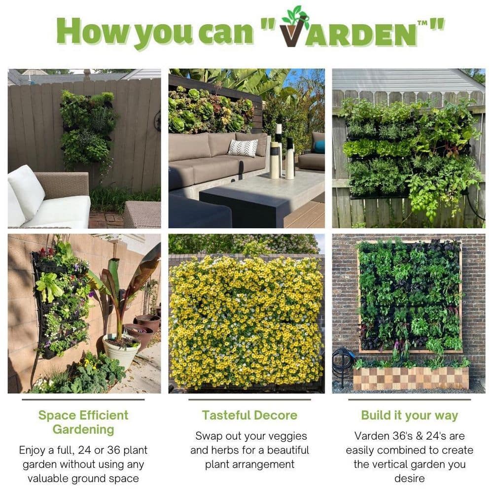 VARDEN 36 Plant Metal Outdoor Vertical Garden Rack VG-OK-829