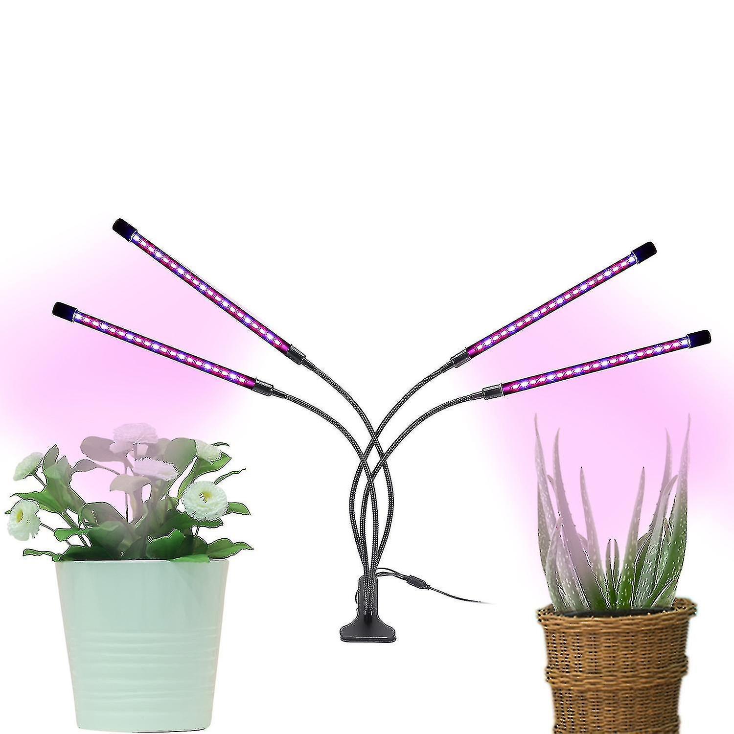 Led Plant Lamp For Indoor Plants， Plant Light With Auto On Off Timer， Usb