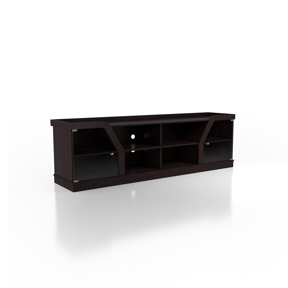 Dellie Contemporary Espresso 71 inch Multi functional Storage TV Console by Furniture of America