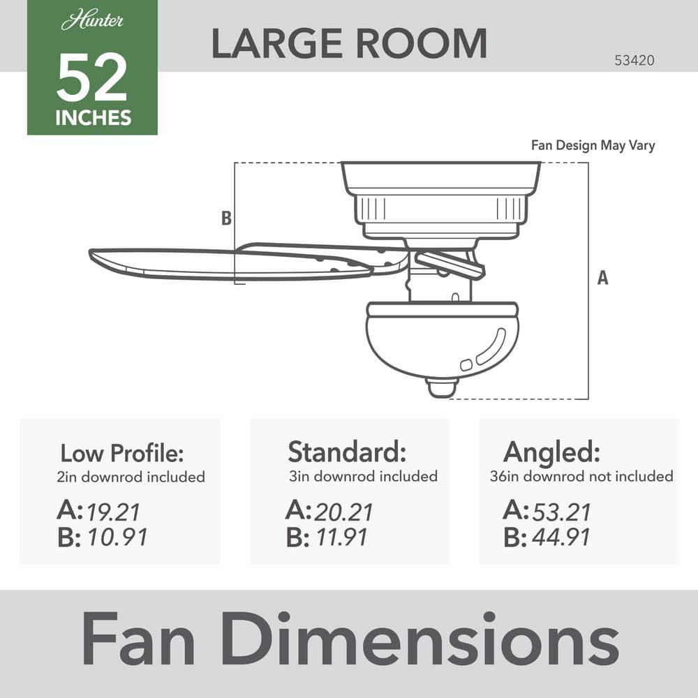 Hunter Port Isabel 52 in LED IndoorOutdoor Matte Black Ceiling Fan with Light Kit