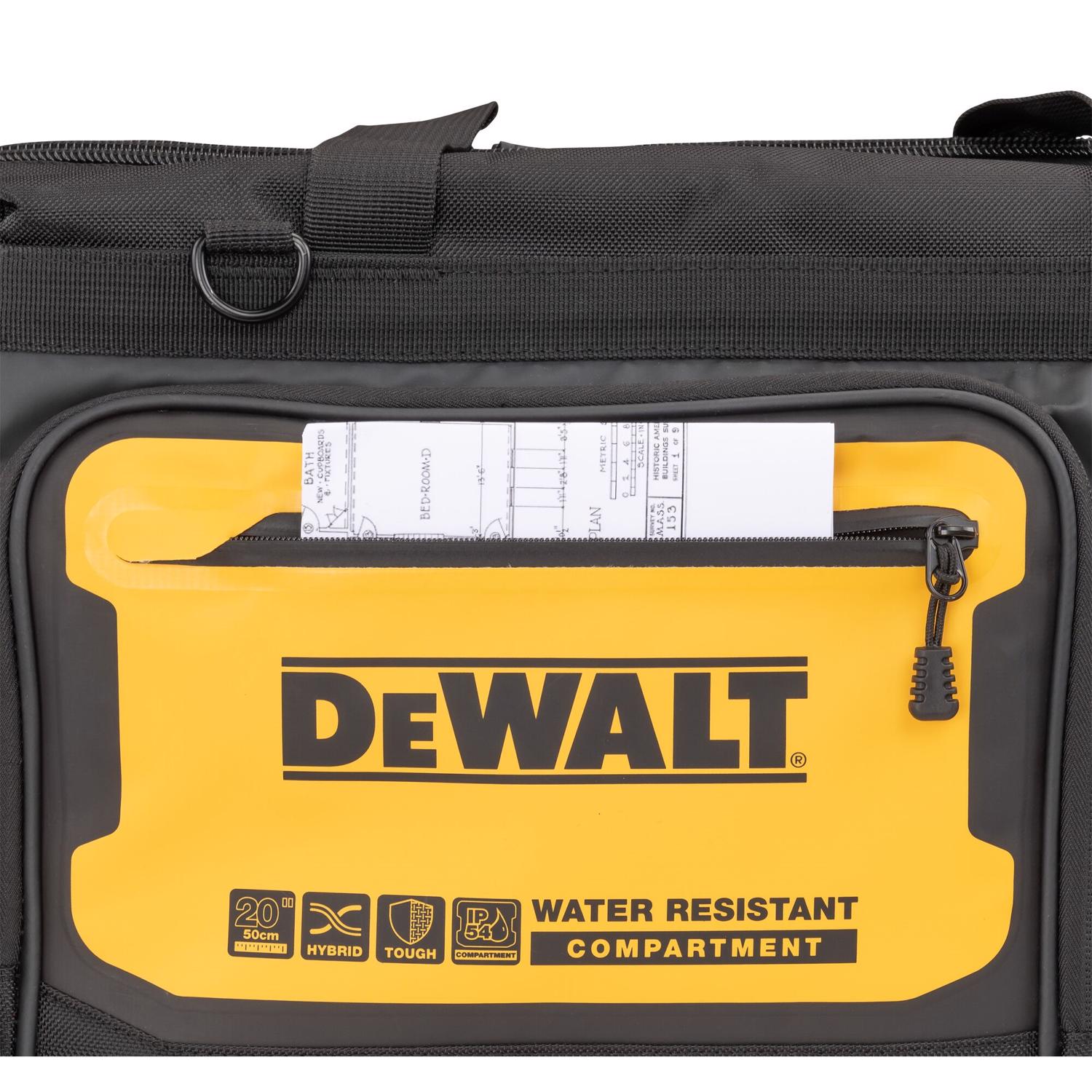 DW Ballistic Nylon All-Purpose Tool Bag 33 pocket Black/Yellow 1 pc