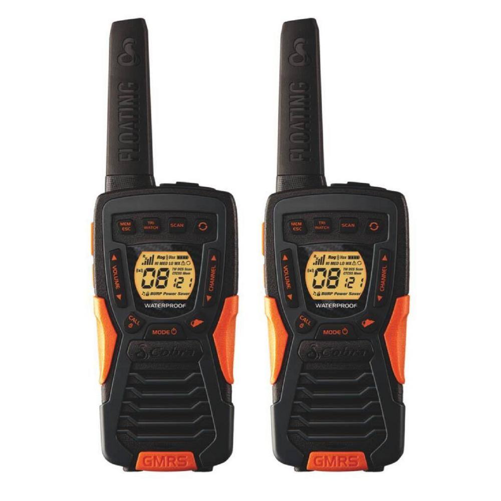 Cobra 37-Mile Range Rugged and Floating 2-Way Radio with Rewind ACXT1035RFLT HD