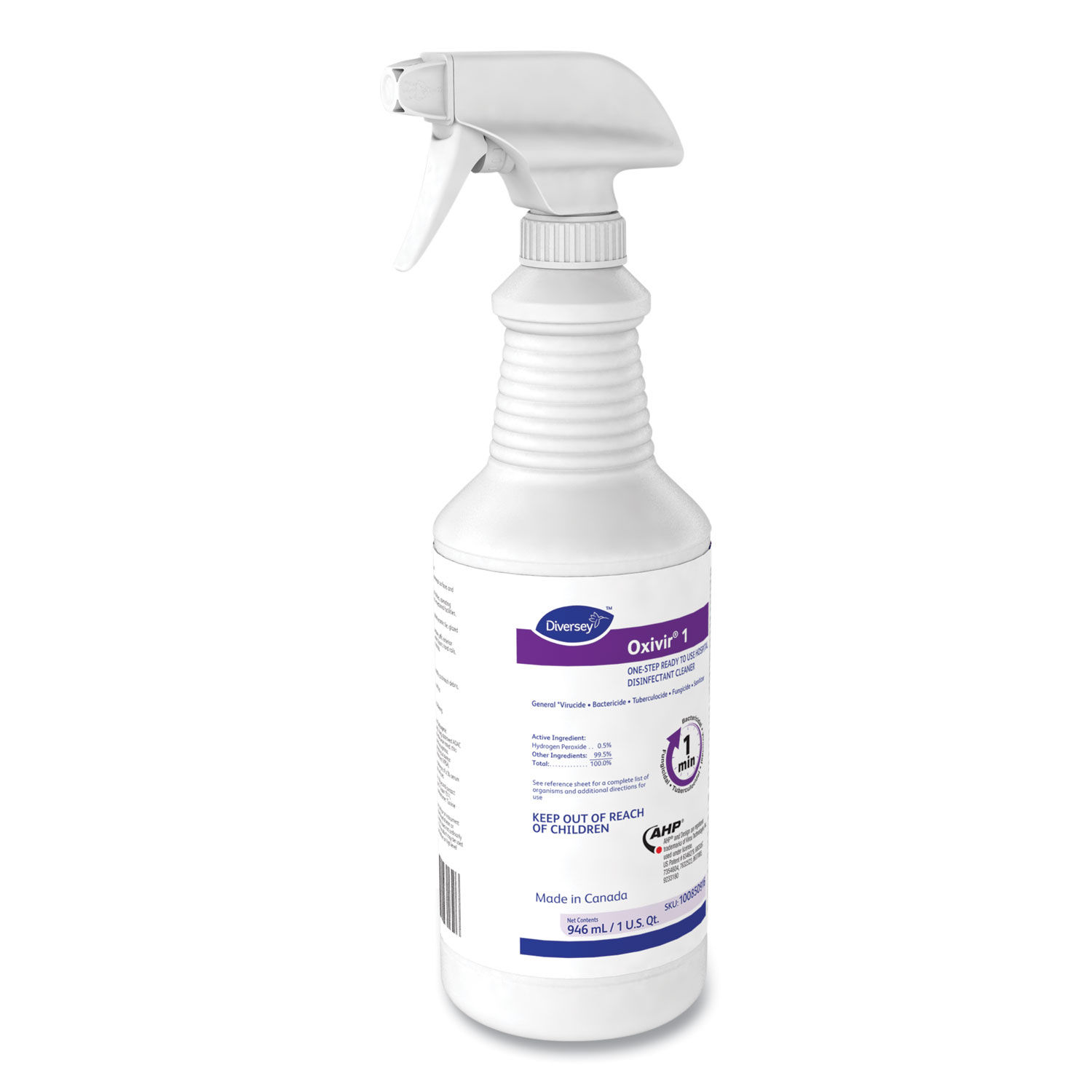 Oxivir 1 RTU Disinfectant Cleaner by Diverseyandtrade; DVO100850916