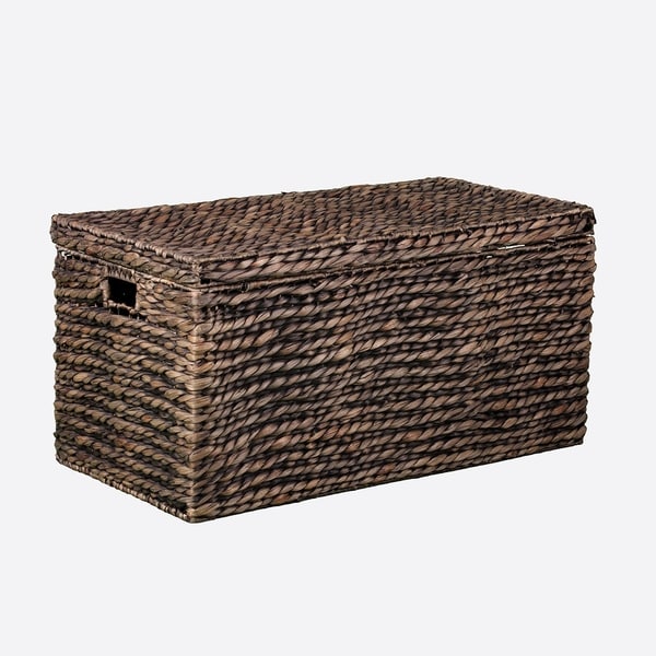 SEI Furniture Baux Water Hyacinth Storage Trunk Coffee Table