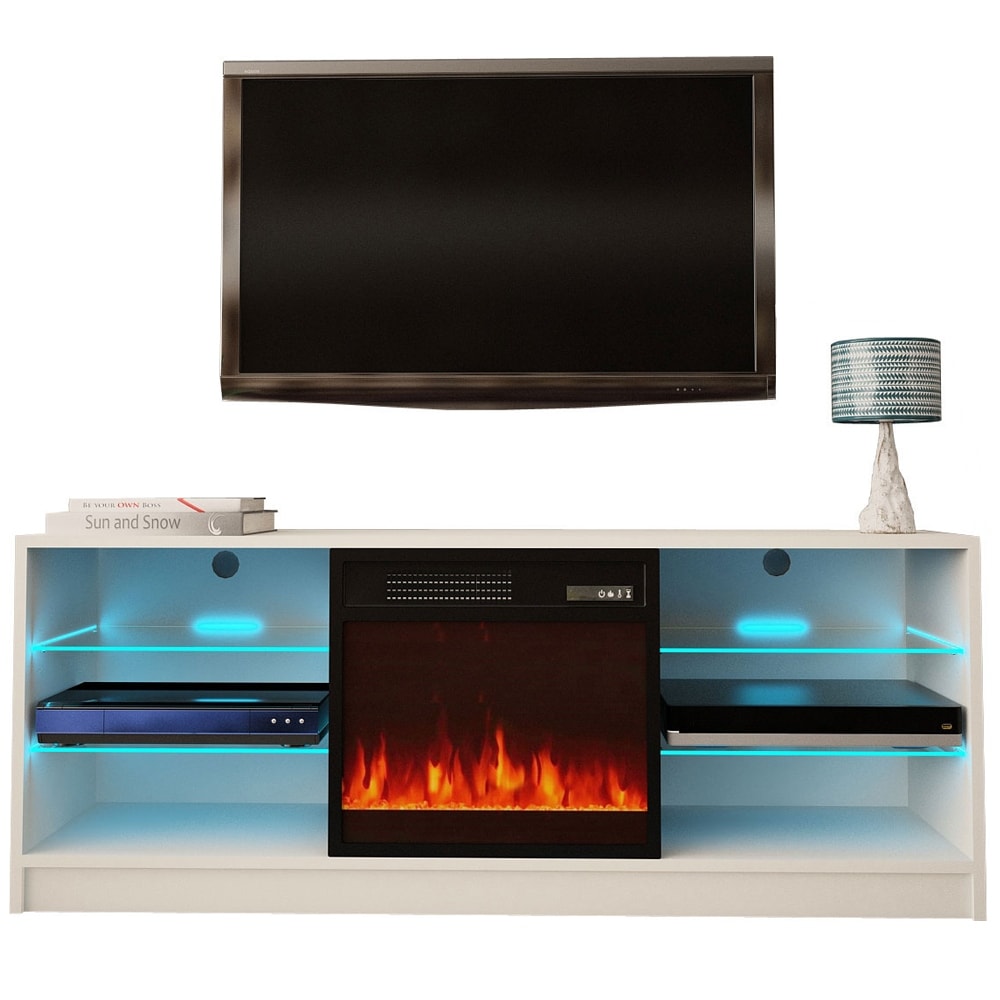 Manhattan Electric Fireplace Modern 58\