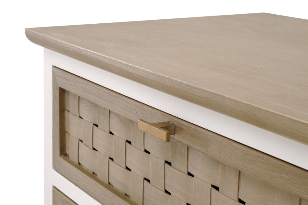 Weave Entry Cabinet  Smoke Gray Oak  White Painted Oak   Transitional   Accent Chests And Cabinets   by Essentials for Living  Houzz