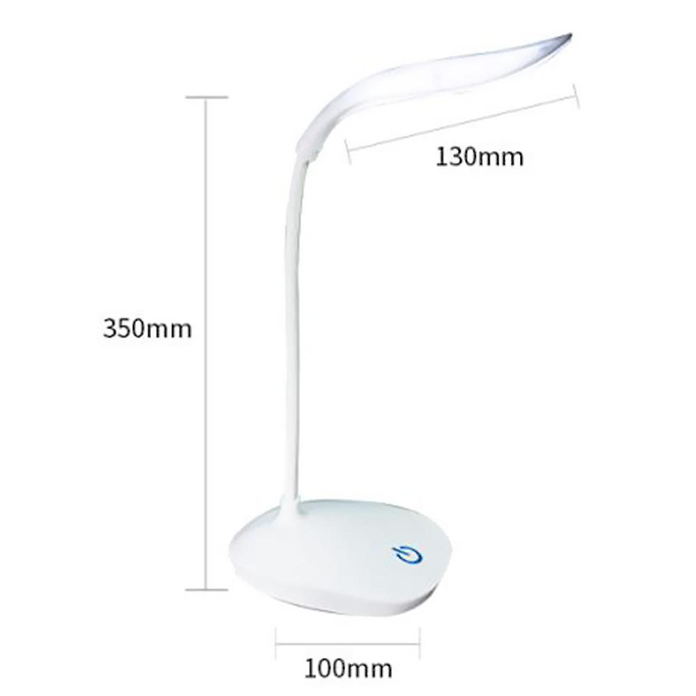 Rechargeable Led Desk Lamp Portable Usb Charging and Plug-in 360 Flexible Hose Reading Lamp Students Children Soft Light Eye-caring Touching Control Tab