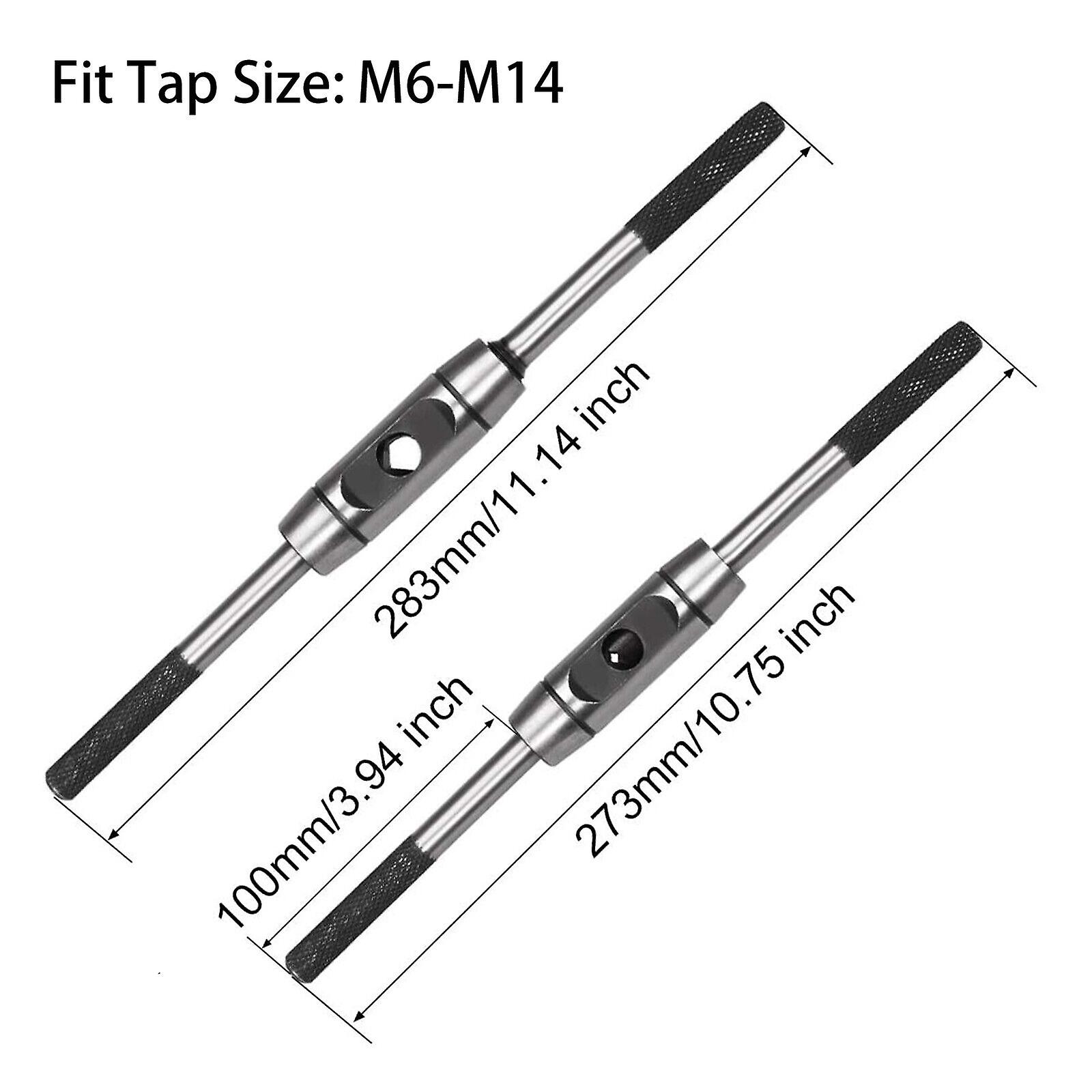 M6-m14 Adjustable Thread Tap Wrench Holder Hand Tapping Reamer Tool For Taps Die W12699164