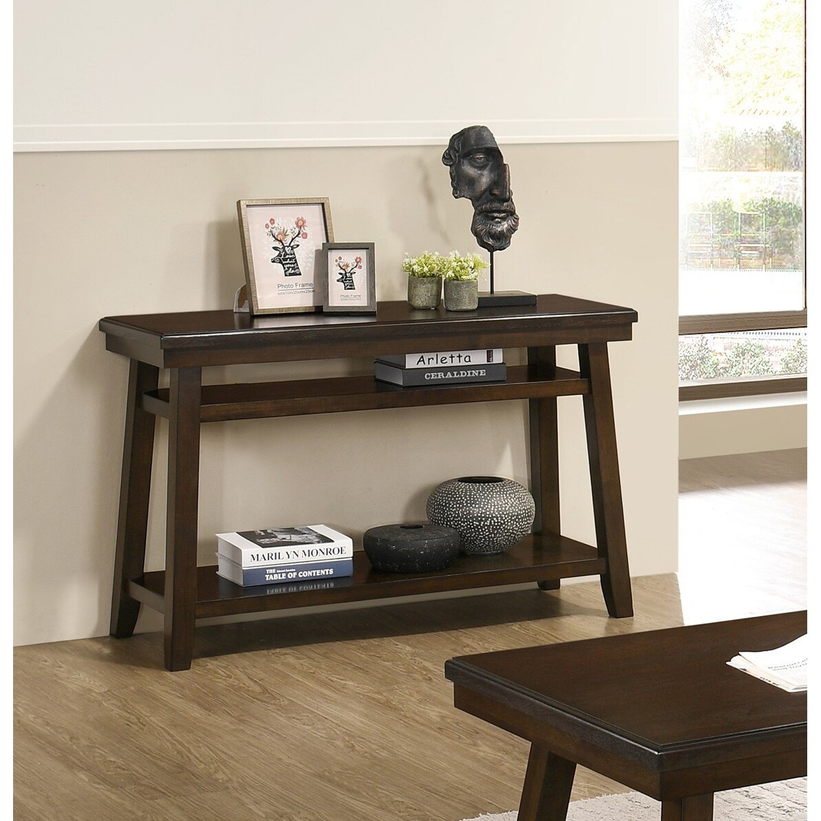 Rectangular Console Table In Dark Espresso