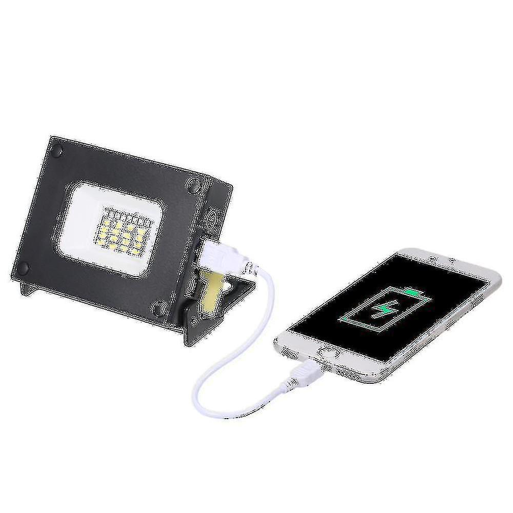 Portable Led Pocket Floodlight， Mini Power Bank High Bright For Outdoor Camping Hiking Emergency