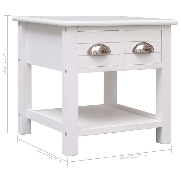 Side Table White 15.7