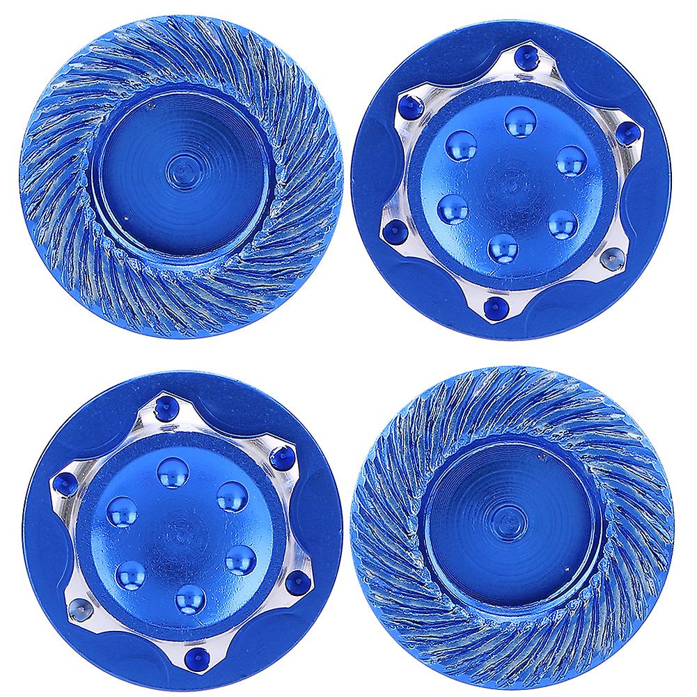 4pcs  21mm/0.8in Dustproof Rim Nut Aluminum Alloy Accessory Fit For Agama 1/8 Rc Cardark Blue