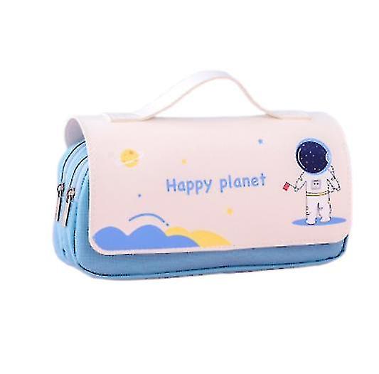 2pcs Student Cute Portable Stationery Bag Cartoon Creative Multifunctional Stationery