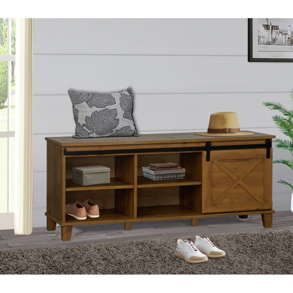 Saint Birch Austin Farmhouse Sliding Door TV Stand