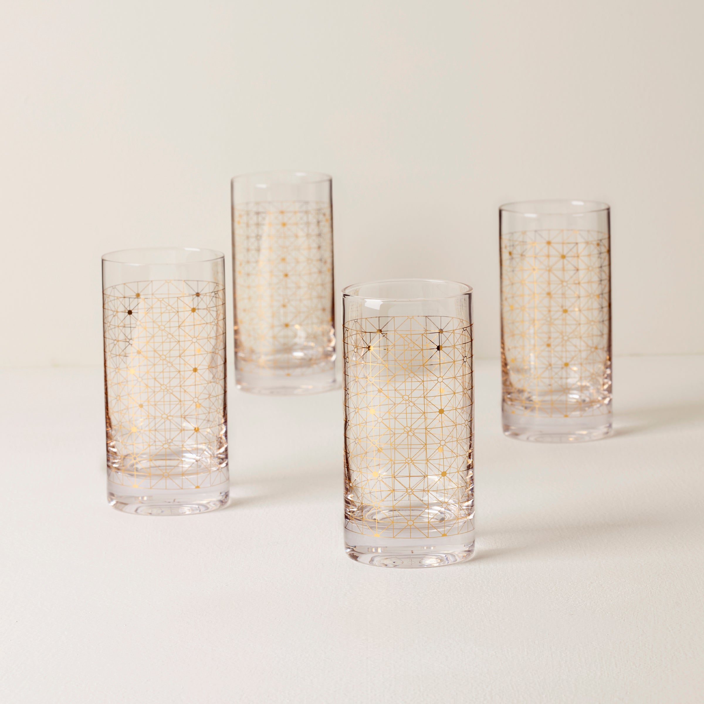 Tuscany Classics Gold Dust Highballs, Set of 4