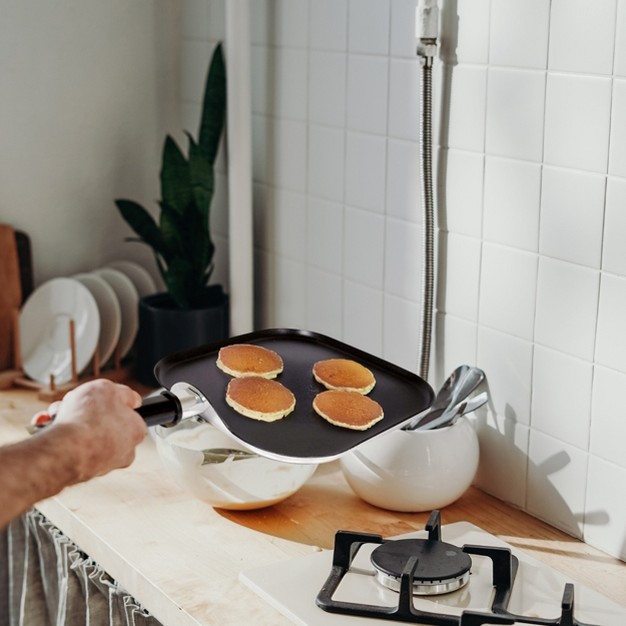 Better Chef 11 Inch Aluminum Non stick Square Griddle In Black