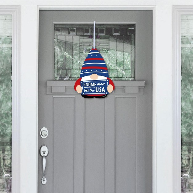 Big Dot Of Happiness Patriotic Gnomes Hanging Porch Holiday Gnome Party Outdoor Decorations Front Door Decor 1 Piece Sign