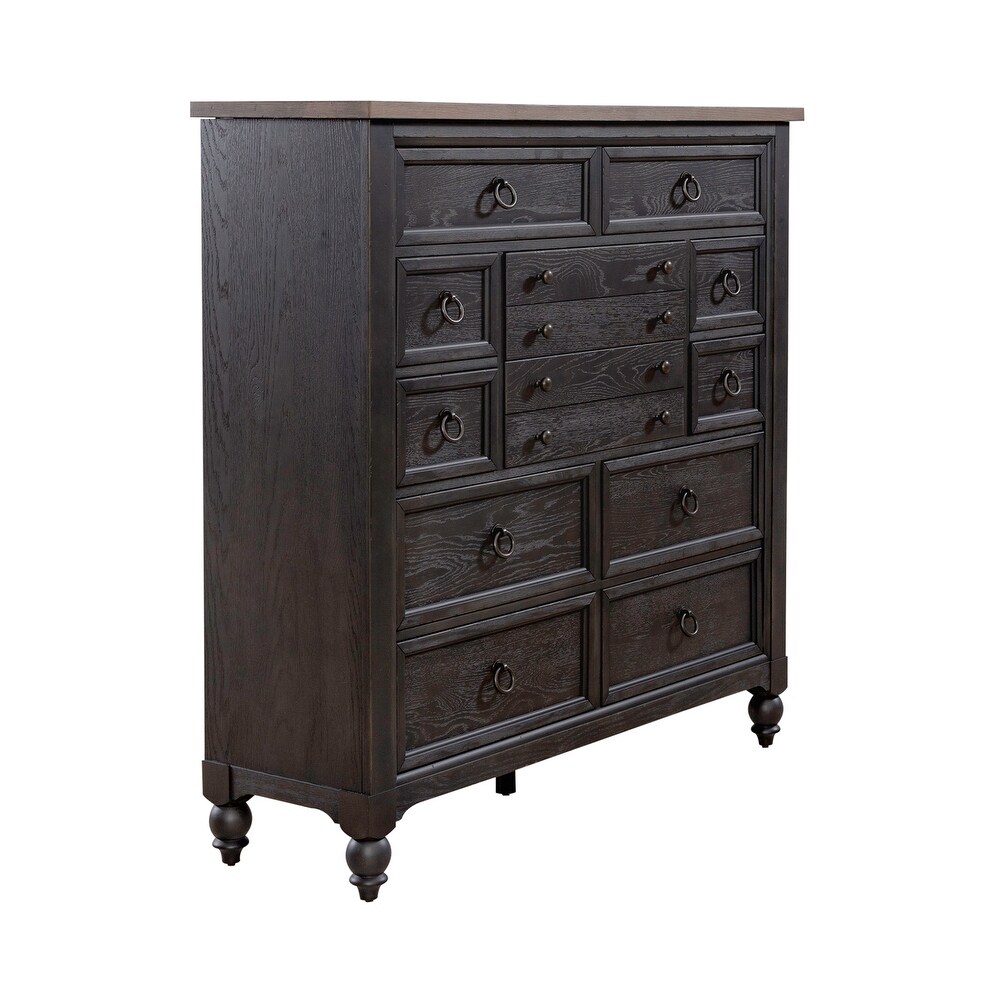 Americana Farmhouse Black 12 Drawer Chesser