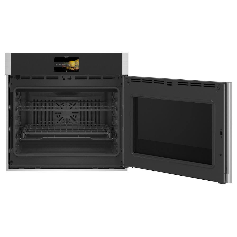 GE Profile Profile Smart 30 in. Single Electric Wall Oven with Right-Hand Side-Swing Doors and Convection in Stainless Steel PTS700RSNSS